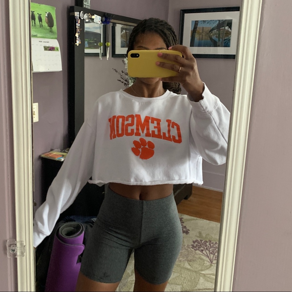 Crop top clemson tigers crewneck
